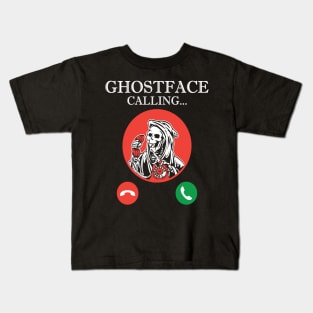 Ghostface Calling Halloween Funny Kids T-Shirt